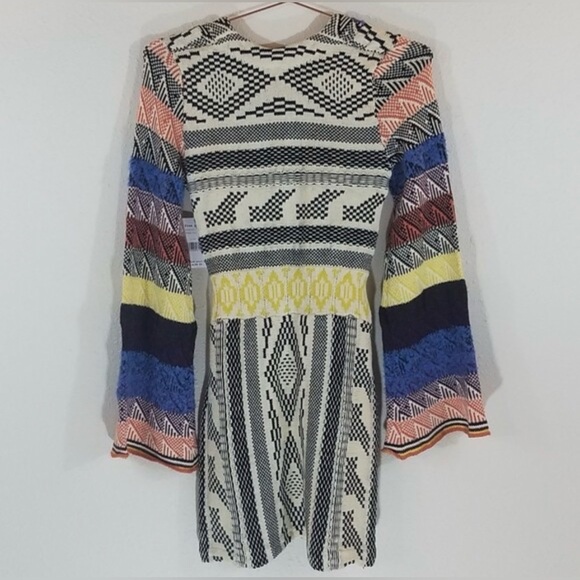 NWT: Free People “Rare” Patchwork Sweater Dress - Picture 3 of 8